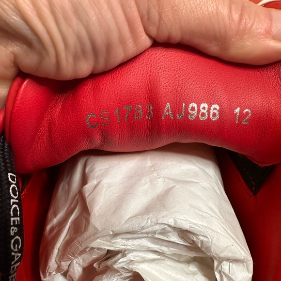 Dolce & Gabbana Vibrant Red Athletic Shoes - Picture 7 of 12
